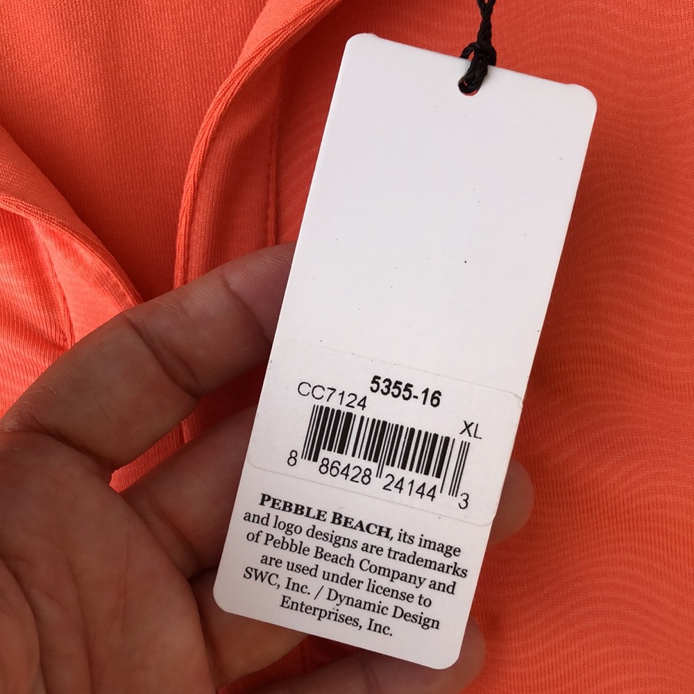 NWT! - PEBBLE BEACH Performance V-Neck Polo - Picture 4 of 9
